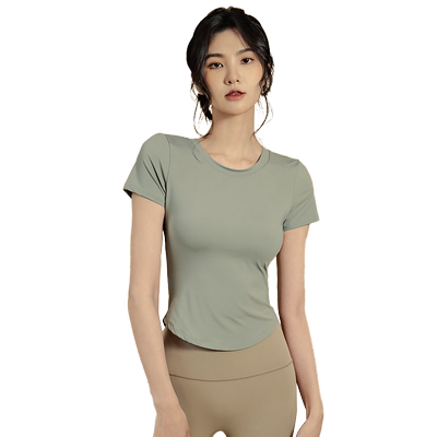 Ackdcs瑜伽服上衣夏季运动短袖