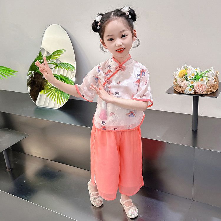 六一儿童表演服小红花同款舞蹈演出服套装女童幼儿园班服啦啦队服