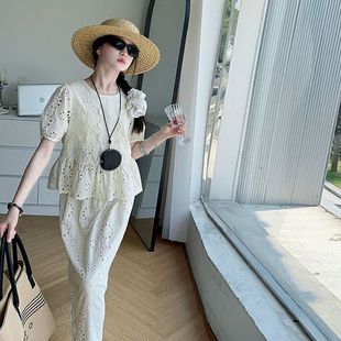 衬衫 女童娃娃衫 儿童蓝色短袖 2025夏季 中大童女孩韩系甜美上衣 新款