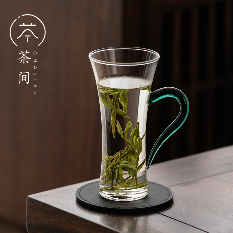 耐高温绿茶茶杯女士高颜值杯子图片