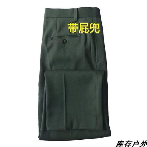 墨绿色男裤冬裤哔叽裤休闲裤直筒