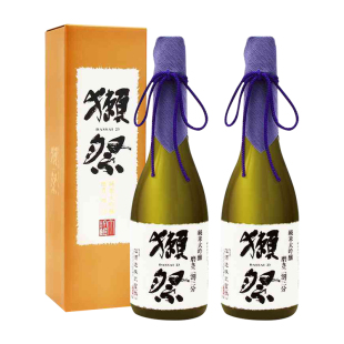 【2瓶装】獭祭23纯米大吟酿720ml 纸盒装日本清酒发酵酒低度酒