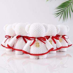 现货结婚婚礼小熊毛巾开业伴手礼盒实用礼品实用回礼礼袋造型