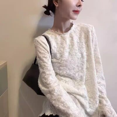 水貂毛蕾丝衫女2026早春