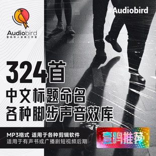 脚步声音效合集包人工精分中文标题脚步音效库有声书广播剧音效