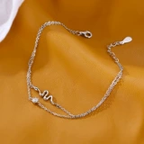 Гибкое дизайнерское ювелирное украшение, цирконий, браслет, тренд сезона, европейский стиль