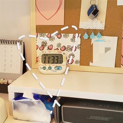 闹钟计时器两用学生儿童学习震动提醒器考研做题网红时间管理器