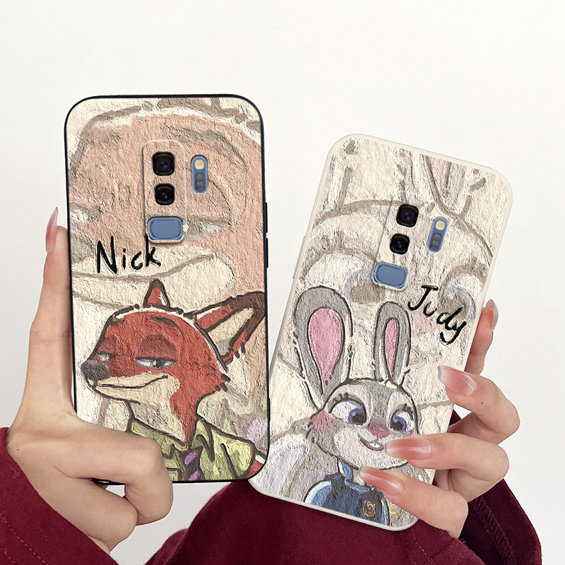适用三星s9+手机壳硅胶卡通疯狂动物城油画创意男女软壳三星s9+保护套全包防摔个性可爱简约新款小众时尚
