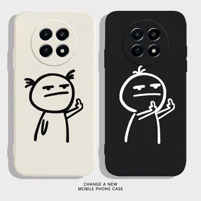 搞怪火柴人趣味适用realme真我12X手机壳realme真我11Pro+真我10pro硅胶保护套Realmev23/v11/v13/v25/v5/v3