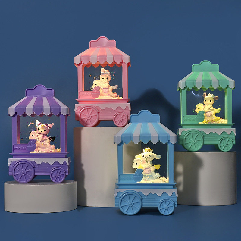 创意新款入油流沙卡通灯光桌面装饰摆件油滴沙漏塑料工艺品厂