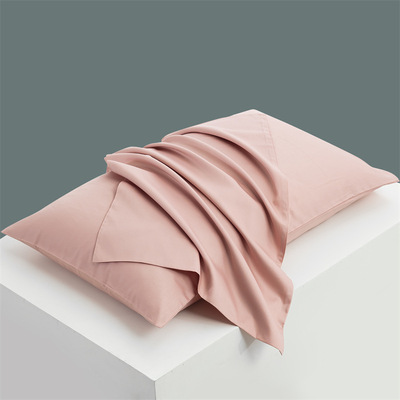 60s长绒棉纯色枕套A类母婴级高密度纯棉单人枕头套全棉贡缎枕芯