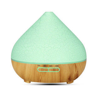 400ml 木纹香薰机裂纹火山加湿器 七彩扩香芳香器 AROMA DIFFUSER