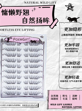 ，新品小野翘假睫毛多层日系裸妆加长单簇自然纤长分段式j假睫毛