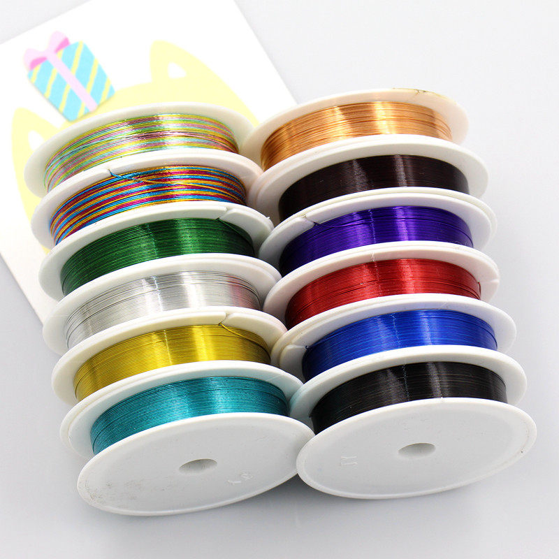 4mm彩色铁丝手工diy饰品创作材料细铁线花艺缠绕金属丝串珠发饰