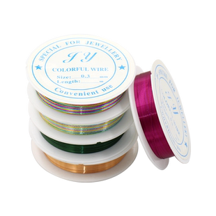 0.3mm彩漆色细铁丝 diy手工饰品创作材料花艺发簪串珠缠绕金属线