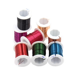 纯紫铜漆包彩色细铜线diy手工唢呐芦苇哨嘴缠绕簪花串珠马达线圈