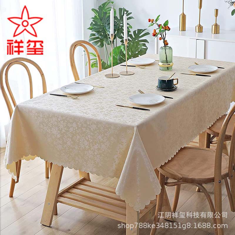 桌布餐布防水防油免洗茶几垫北欧长方形塑料餐桌布台布风
