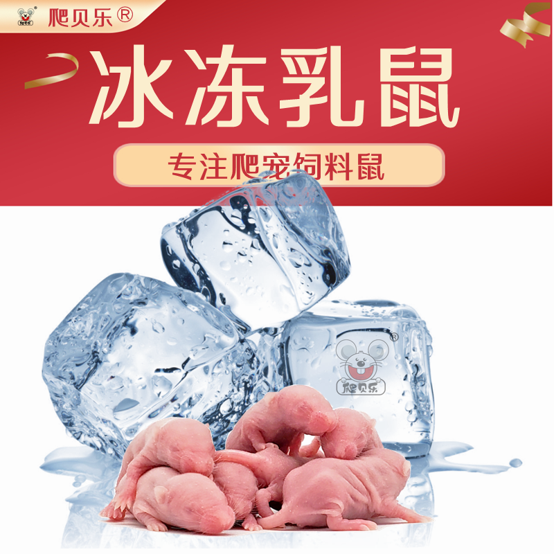 冰冻无菌小白鼠喂蛇乳鼠爬虫宠物食龟角蛙粮猫粮孕幼猫红粉皮白霜