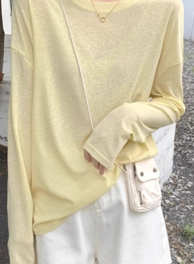 冰丝防晒罩衫女夏季薄款胖mm大码300斤宽松面膜长袖T恤空调衫上衣