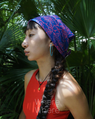 【蔓语飞花系列】WhereWhere蜡染布方巾头巾