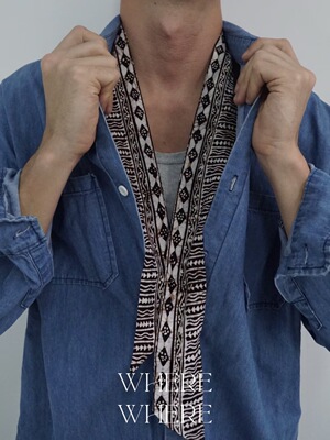 【发带-艺术染-横条纹系列】WhereWhere原创蜡染布发带/多用途