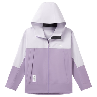 【清仓价】安踏儿童女童冲锋衣秋防风防暴雨户外上衣薄外套上衣