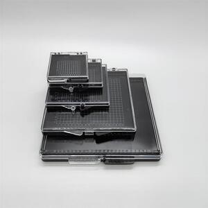 现货120x120x12mm自吸附胶盒E样品/晶片收纳储存运输防震硅片盒