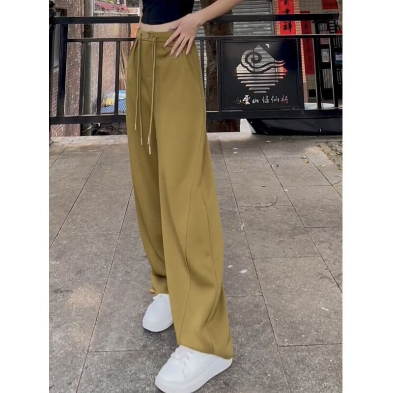 高货梨形身材穿搭大码女装微胖妹妹显瘦休闲阔腿裤子女高腰宽松运
