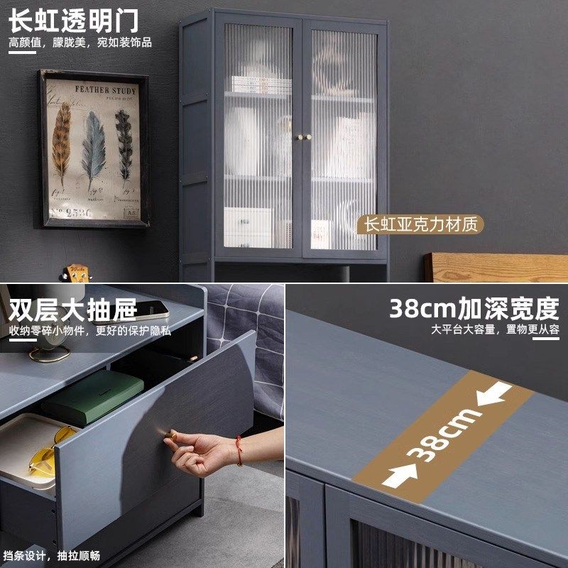 速发床头柜简约置物架小型家用卧收床边柜子室纳木实柜储物柜简易