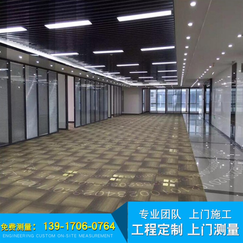 速发厂家供应双层百叶玻璃隔断 办公室带百叶动活隔断墙高隔断