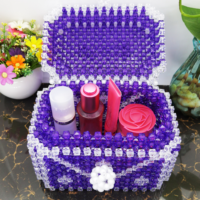 速发化工中珠百宝箱成品手妆盒创意首饰盒家居饰品摆件大号串式收