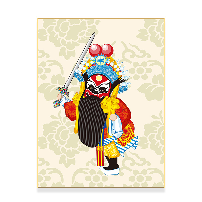 速发京剧戏曲花旦人物脸谱装饰画饭店挂画川菜餐馆火锅店烧烤店墙图片