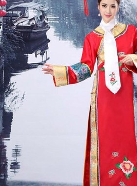 速发连体宫装清朝古格演出服旗袍皇后妃子格甄嬛传宫廷戏服大码旗