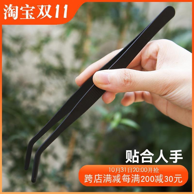 速发乌龟喂食家镊子?塑料防静电齿长带加防滑尖头器用换药小夹子
