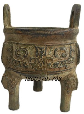速发九鼎方古摆件小龙鼎兽面司母戊鼎足仿鼎三四鼎铜香炉
