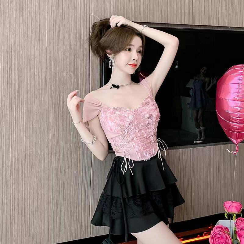 高货蕾丝纯欲性感吊带小背心女透气减龄小心机法式甜辣妹性感外穿