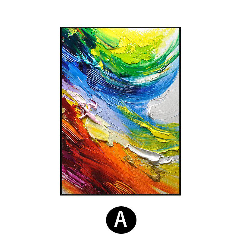 速发油画手绘立体黑白橙海浪抽象刀画客厅沙发背景墙玄关挂画