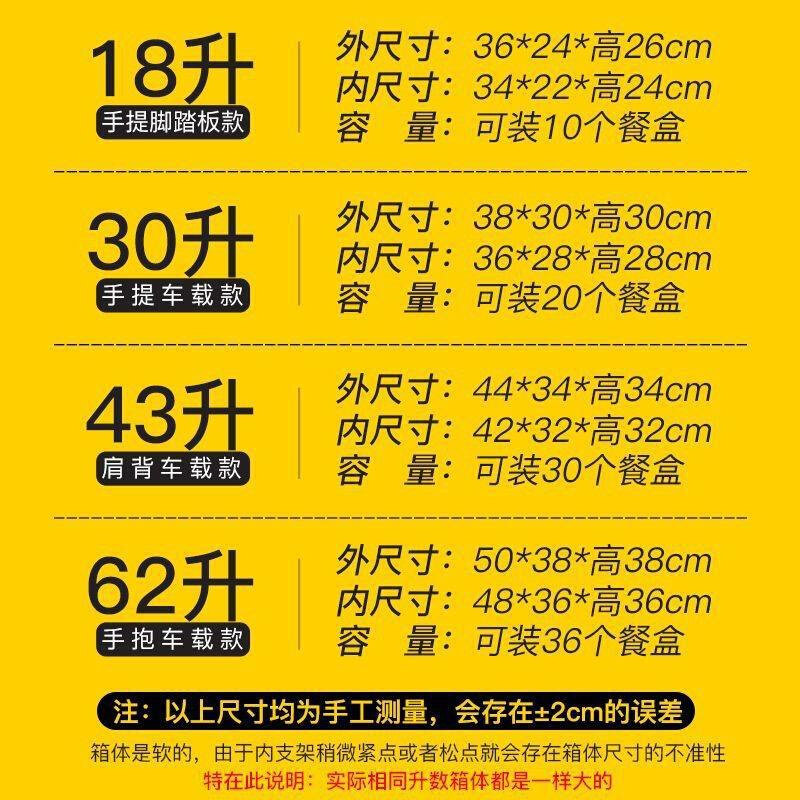 速发外卖箱送餐箱2023新款美团众包骑手装备小号保温箱摆摊配送速