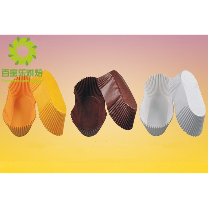 速发长方形白色点心托纸耐高温拔丝蛋糕垫纸船型36头模具黄油布丁