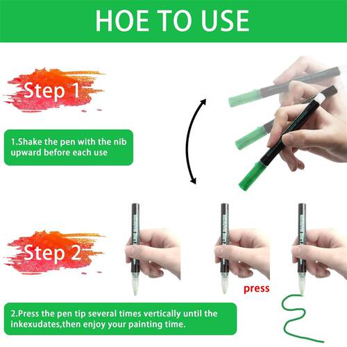 现货Double Line Outline Peyns, Self-Outline tic ers Glit