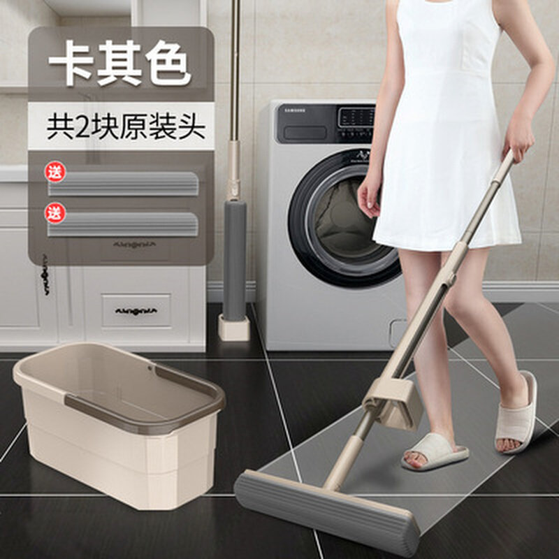 速发180°胶棉拖把大号免手洗懒人海绵滚干湿两用通用