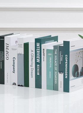 速发假书书装饰品摆道酒柜简约客厅书架件具摆设风格