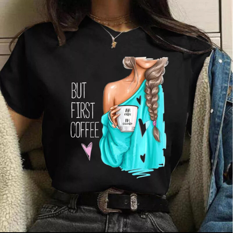 高货新款高货大码都市女孩装t-shirt白色女款宽松潮流女短袖T恤