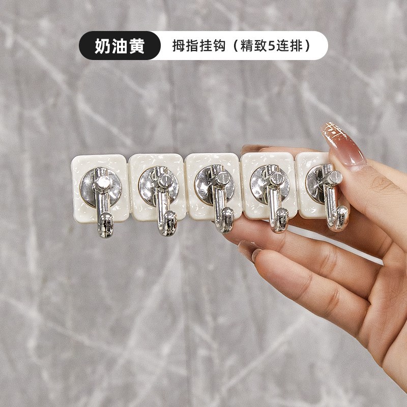 速发轻奢挂钩粘胶强力承重免打孔粘门钩后毛巾置物架无衣墙上壁挂
