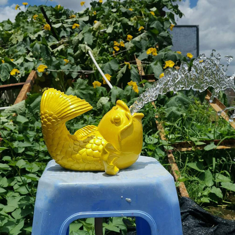 速发XXP4家居庭院鱼池喷水阳台水池景观装饰喷泉中式壁饰仿石雕鲤