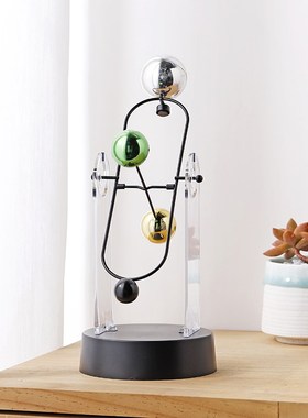 速发电意创磁摆永动仪物理玩具旋转牛顿摆饰家居装件工艺品送学生