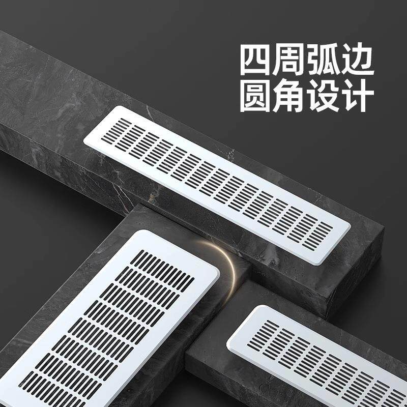 现货新风b地送风出风口扁管地出风排风口长方形不锈钢面板加长
