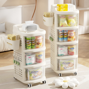 速发零食具推车置物架家用多儿抽屉式收纳柜可移动婴层玩小储物架