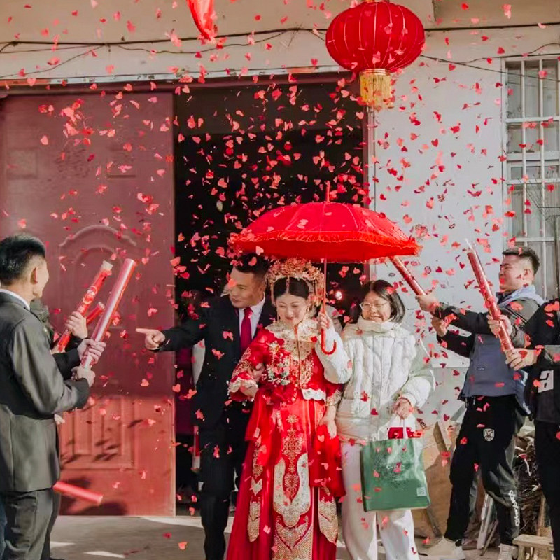 速发花瓣雨礼炮筒喷花筒婚礼彩带结婚用品大全舞台婚庆道具礼花枪