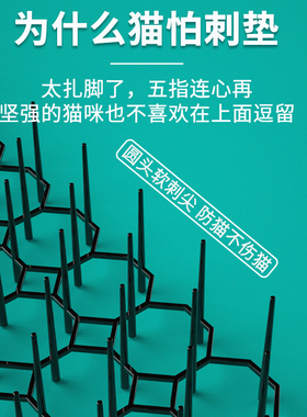 防猫狗刺钉上床乱尿神器驱防猫网爬刺垫防猫狗抓沙发门隔离禁区刺